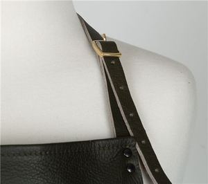 Tablier en cuir classique avec poche poitrine zippée et grande poche pour outils idéal pour barbecue barman Restaurant Chef Wear - Product Image 5