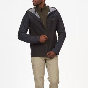 Veste Softshell d'extérieur pour hommes de Style High Street Utilisation hivernale Tissu en toile de grande taille avec col à capuche et motif de lettres - Product Image 3
