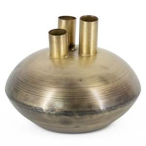 Best-selling rustic finished metal iron flower <b>vases</b> with decorative antique floral <b>engravings</b> for premium home interiors - Product Image 2