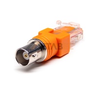 Adaptador BNC Hembra a RJ45, Convertidor Coaxial a Ethernet Balun, Conector RF de 75 Ohmios a 100 Ohmios para Extensión de Video CCTV