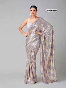 ZAIN EXPORTS – Nouveauté : Salwar Kameez ethnique pakistanais de créateur, élégant, en soie georgette douce, avec sequins, idéal pour les fêtes - Product Image 3