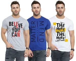 Oem เสื้อยืดที่ทําในอินเดียผ้าฝ้าย 100% เสื้อยืดชายขนาดใหญ่เสื้อยืดพิมพ์หน้าจอน้ําหนักมากเสื้อยืดพิมพ์หน้าจอผู้ชาย - Product Image 6