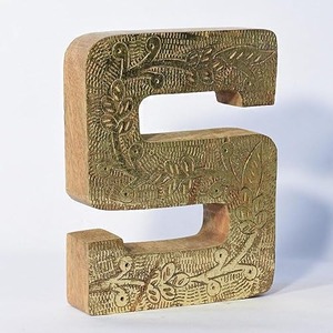 Lettres en bois personnalisées faites à la main en Inde, décoration pour la maison, le mur, le bureau ou cadeau personnalisé - Product Image 1