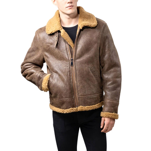 Chaqueta de Piel de Oveja para Hombre, Chaqueta de Cuero con Forro Suave para Clima Frío, Comodidad y Uso Diario - Product Image 1