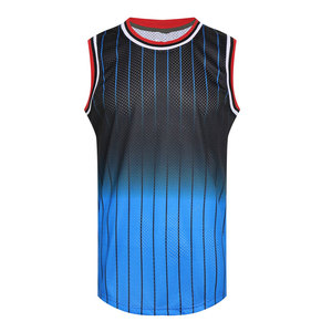 100% Polyester Sleeveless Design Cheap Wholesale Custom Breathable Plus Size Basketball Jerseys - Product Image 1