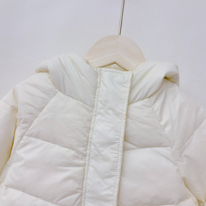 2025 chaqueta cálida con capucha de invierno para niños y niñas a prueba de viento con cremallera Puffer prendas de vestir exteriores cuello alto estilo de calle patrón decorado - Product Image 5