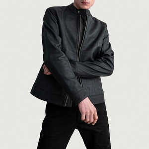 Veste d'hiver pour hommes Top Design avec col montant manches longues 100% cuir de haute qualité personnalisable prix raisonnable - Product Image 1