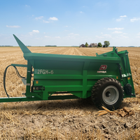 Épandeur d'engrais solide en acier inoxydable SS304 pour fumier de vache, machine à déposer l'engrais organique solide tirée par tracteur