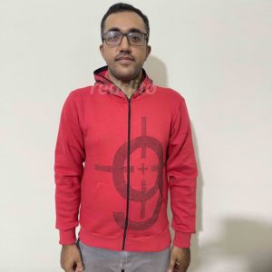 Sweat-shirts pour hommes en coton 100% personnalisés OEM avec impression numérique, tissu polaire, fermeture éclair d'hiver et design en relief - Product Image 1