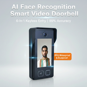 Sonnette vidéo intelligente Hiwink IP65 étanche avec alimentation PoE, compatible Apple <span class=keywords><strong>HomeKit</strong></span> Siri et application Tuya, caméra de sonnette à reconnaissance faciale - Product Image 1