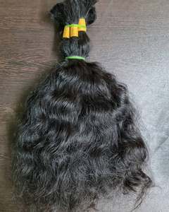 Extensiones de cabello Remy indio de trama doble alineadas con cutícula virgen cruda de un solo donante Estilos sueltos y profundos de onda natural - Product Image 1