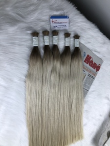 Extensiones de cabello humano a granel 100% vietnamita, cabello liso y sedoso Ombre, Color claro, sin enredos, listo para enviar - Product Image 4