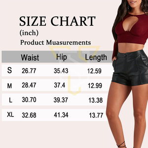 Shorts en cuir pour femmes décontractés skinny respirant de haute qualité meilleure vente - Product Image 6