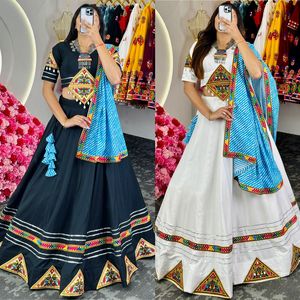 Dandiya ชุดเต้นรำ choli-navratri, เฉพาะอินเดียดั้งเดิม chaniya choli-navratri เครื่องแต่งกายเทศกาล-กระโปรงพิมพ์ลายบล็อกมือ - Product Image 3