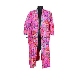 Chaqueta Acolchada Pintada a Mano para Mujer, 100% Algodón Orgánico, Manga Tres Cuartos, Ecológica, Nueva Llegada - Product Image 1