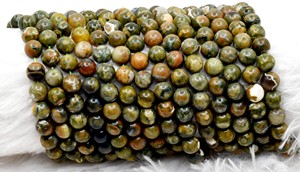 Bulk Loose Round Beads Strands of Ocean Jasper Healing Gemstone 8MM Round <b>Stone</b> Beads - Product Image 2