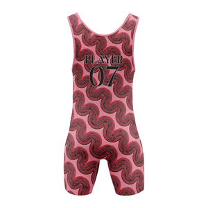 Custom Personalized Sublimated Men's American Team Wrestling Singlet Tights with Adjustable <b>Strap</b> and <b>Velcro</b> Closure - Product Image 5