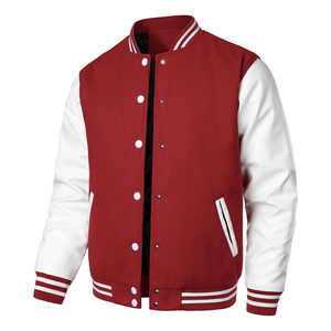 OEM de alta calidad en blanco de los hombres de invierno de lana chaqueta de béisbol con logotipo personalizado Varsity Letterman chaqueta - Product Image 6