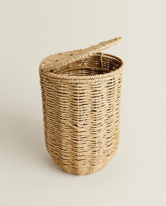Exquisite Vintage Style Waste Paper <b>Basket</b> <b>with</b> Removable <b>Lid</b> Eco-friendly <b>Seagrass</b> Made in Viet Nam 2024 - Product Image 6