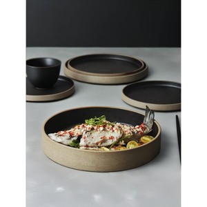 Industria tendencia hueso China cargador placa Hotel Catering ensalada servir utensilios de cocina plato redondo conjunto de 3 Hotel Catering usado - Product Image 4