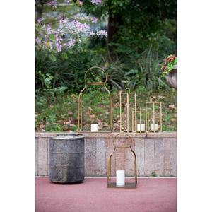 Elegante Farol de Hierro Dorado para Velas, Iluminación Decorativa para la Decoración Diaria del Hogar y Ocasiones Especiales, Venta al por Mayor desde India - Product Image 5