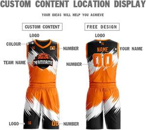 เสื้อบาสเก็ตบอลพิมพ์ซับลิเมชันชุดยูนิฟอร์มสำหรับเด็กขนาดพลัสไซส์ - Product Image 5