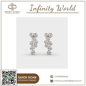 Top Quality Elegant Diamond Earrings for Mothers Day Celebrate Her with Sparkling Timeless Jewelry Available at Bulk Quantity - Product Image 4