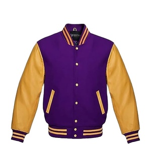 Veste universitaire universitaire 2025 personnalisée pour hommes corps en laine avec bras en cuir véritable veste Letterman pour la saison de la veste d'hiver - Product Image 1