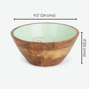 Este Impresionante Tazón de Madera Presenta un Exterior Pulido que Muestra Hermosos Patrones de Grano Natural - Product Image 6