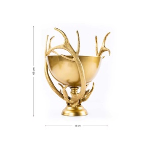 Enfriador de vino Cubo de hielo Diseño de asta personalizable Cubo de champán Tina de bebida de metal redonda de aluminio de color dorado para Barware - Product Image 3