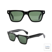 Lunettes de soleil rectangulaires de luxe en acétate à monture intégrale, verres polarisés de sport personnalisables avec logo, unisexe, légères et confortables