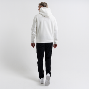 Vêtements de sport ajustés pour hommes de couleur blanche sweat à capuche de sport bas mince personnalisé en gros PayPal accepté techniques lavées - Product Image 6