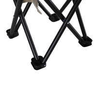 Chaise de pêche pliable compacte taille M avec cadre en acier carbone durable et poche latérale en tissu Oxford pour usage extérieur