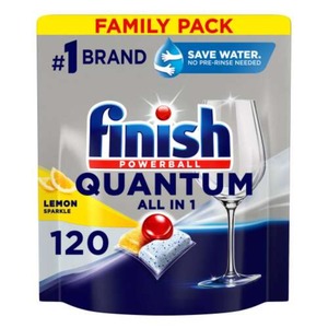 Cápsulas para lavavajillas Finish Quantum All in 1 Lemon 120PCs - Product Image 5