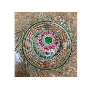 Sombrero de paja de hoja de palma hecho a mano mexicano ecológico para exteriores, protección solar, Playa y moda de verano elegante - Product Image 1