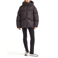 Veste à capuche matelassée ultra-légère, imperméable et réversible pour femme, idéale pour les aventures hivernales en extérieur - Chaude et confortable