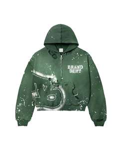 Ropa de hombre de alta calidad 100% sudaderas con capucha de algodón y pantalones de chándal conjunto pulóver ropa de calle chándales Sunfade cremalleras Sudadera con capucha para hombres - Product Image 5