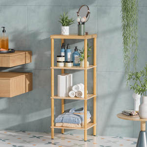 Estante de baño de bambú, muebles elegantes de madera natural para su baño moderno - Product Image 2