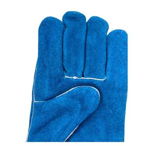 Guantes de soldador blanca de soldadura por arco de cuero de vaca con forro completo largo de trabajo de seguridad para manos industriales resistentes al calor - Product Image 6