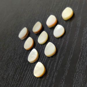 8 pièces de nacre naturelle 14x10mm poire Cabochon 31 Cts Lot Iroc ventes bonne qualité perle pierres précieuses cabine plate US $8.9 pour tous - Product Image 4