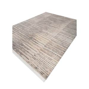 Alfombra Afgana de Lana Anudada a Mano, Color Gris Entropía y Negro, Estilo Boho, Modelo ENM-8041, Rectangular a Rayas, para Sala de Estar, Pasillo o Recibidor - Product Image 2