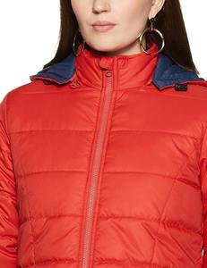 Chaqueta acolchada gruesa y cálida de invierno para mujer con logotipo personalizado, ropa de burbujas con relleno de algodón transpirable, forro de poliéster, tela tejida - Product Image 4