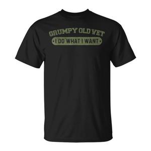 T-shirt « Grumpy Old Vet Military Veteran » – Vêtement promotionnel « Je fais ce que je veux » - Product Image 1