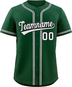 Camiseta de Béisbol Hip Hop Unisex, Camisas Casuales con Botones, Manga Corta, Uniforme Deportivo de Equipo Activo, Impresión Personalizada, Transpirable, Absorbe la Humedad - Product Image 4