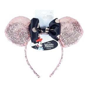 LISTO PARA EL SILLERO H.E.R. Accesorios Originales con Licencia, Orejas de Minnie Coloridas, Disfraz Rosa Brillante, Diadema Universal para Parque Temático - Product Image 1