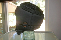 Casco de fútbol con bandera de concha blanda, casco de rugby 7v7, casco acolchado de fútbol, casco protector de cabeza ajustable