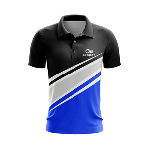 T-shirt de sport décontracté pour hommes, respirant, absorbant la sueur, revers, polo, broderie multicolore, tissu tricoté vierge personnalisé. - Product Image 3