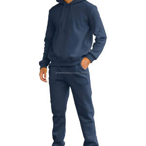 ชุดแทรคสูทสตรีทแวร์ผู้ชาย ผ้าฝ้าย 100% เสื้อฮู้ดดี้และกางเกงขายาวแบบสวม คุณภาพสูง สำหรับผู้ชาย ผ้าฝ้าย 100% - Product Image 1