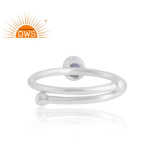 Anillo de piedras preciosas de tanzanita Natural de Plata de Ley 925, joyería personalizada para mujer, regalo para ella - Product Image 2