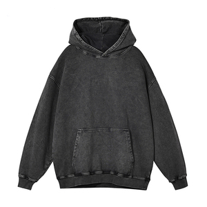 Sweats à capuche pour hommes avec fermeture éclair complète impression personnalisée logo sweat à capuche pour hommes et femmes lavage à l'acide ODM/OEM vente en gros - Product Image 4